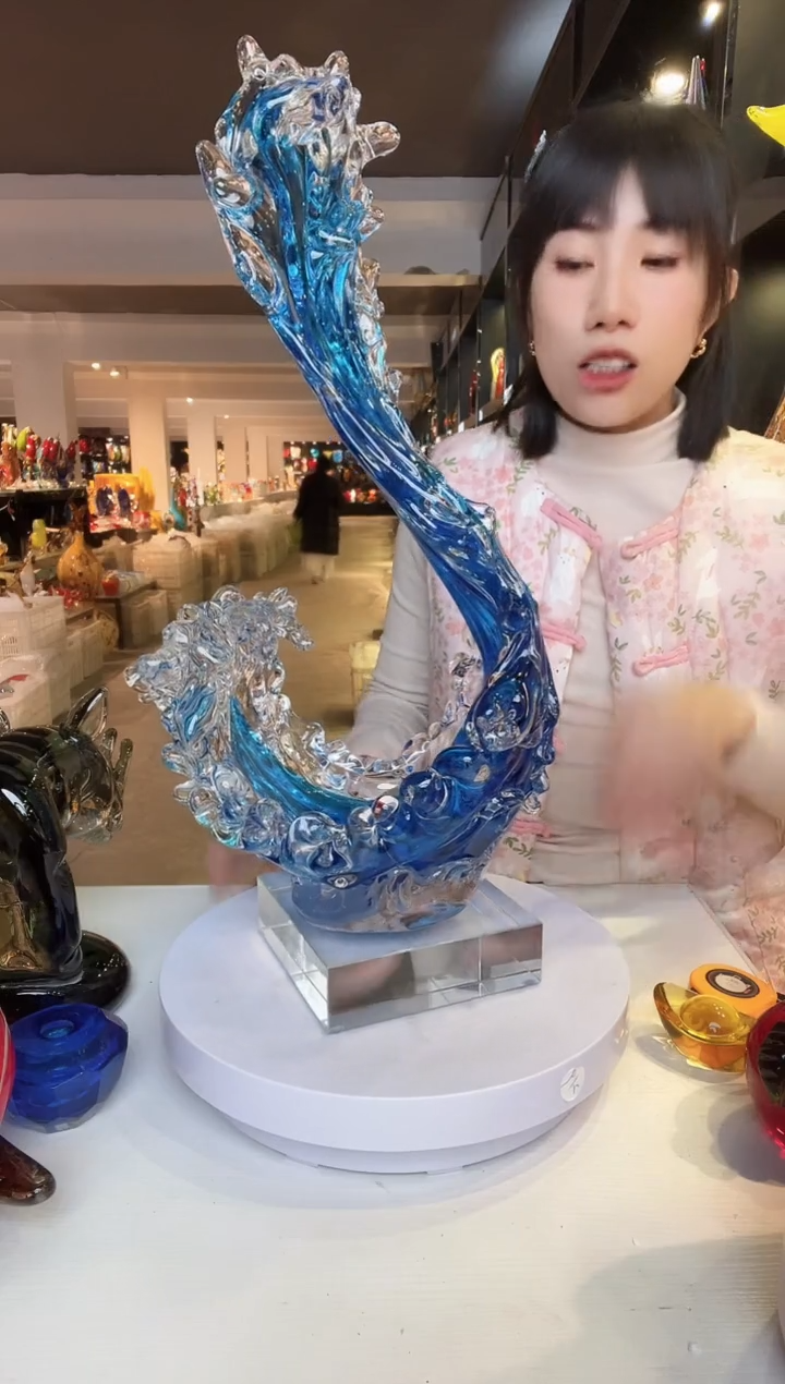 【闪购商品】茶盏琉璃摆件家居摆件