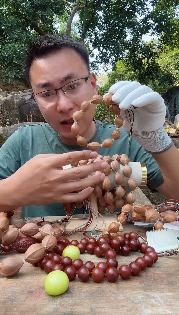 【闪购商品】橄榄核手串1623 短圆梅林铁核原生态素串288