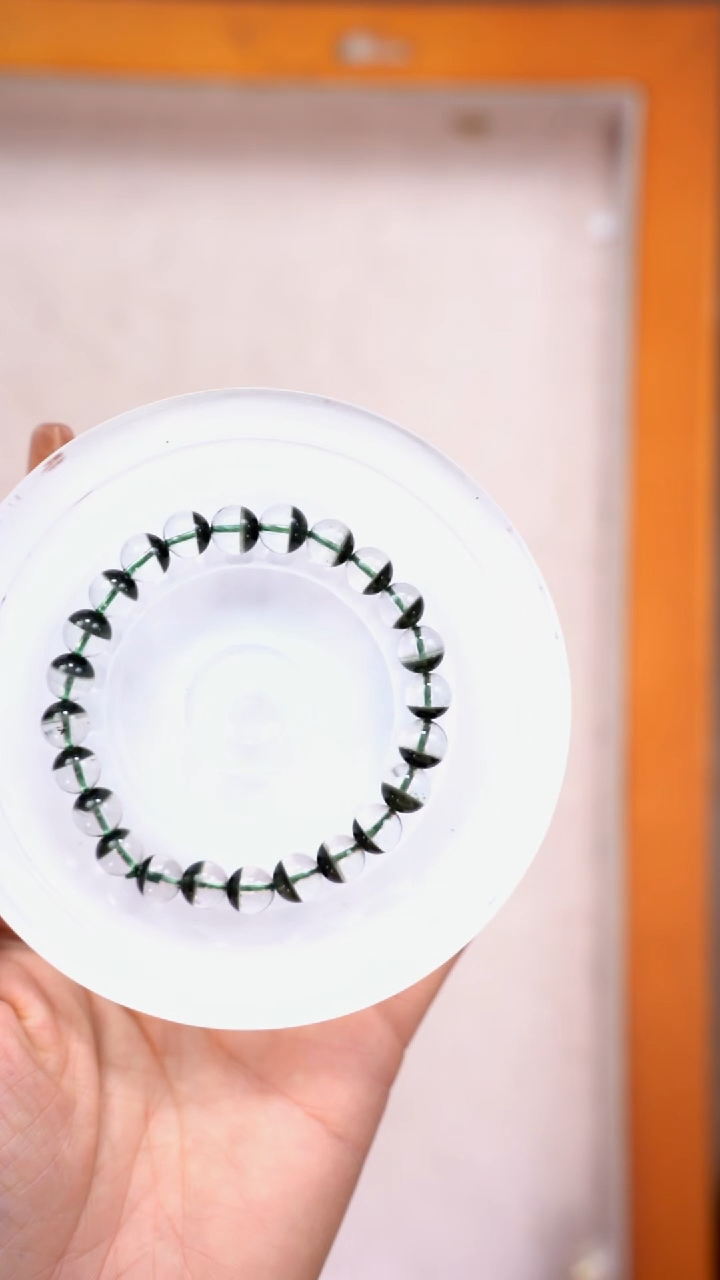 【闪购商品】水晶手链未镶嵌g166 绿幽灵手链7mm+