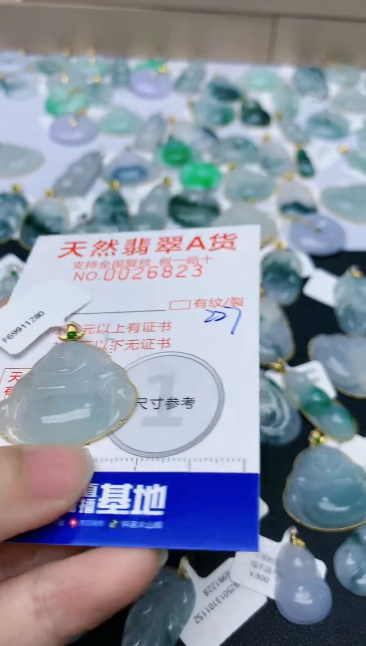 【闪购商品】翡翠颈饰18K金镶嵌天然翡翠A货    2277