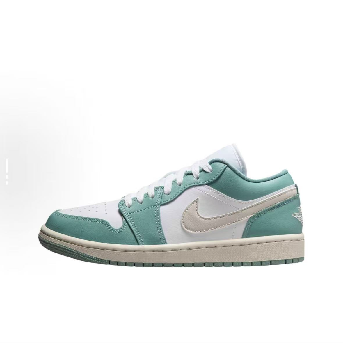 NIKE/耐克官方正品AJ1低帮男女同款白绿休闲板鞋DC0774-138流光风