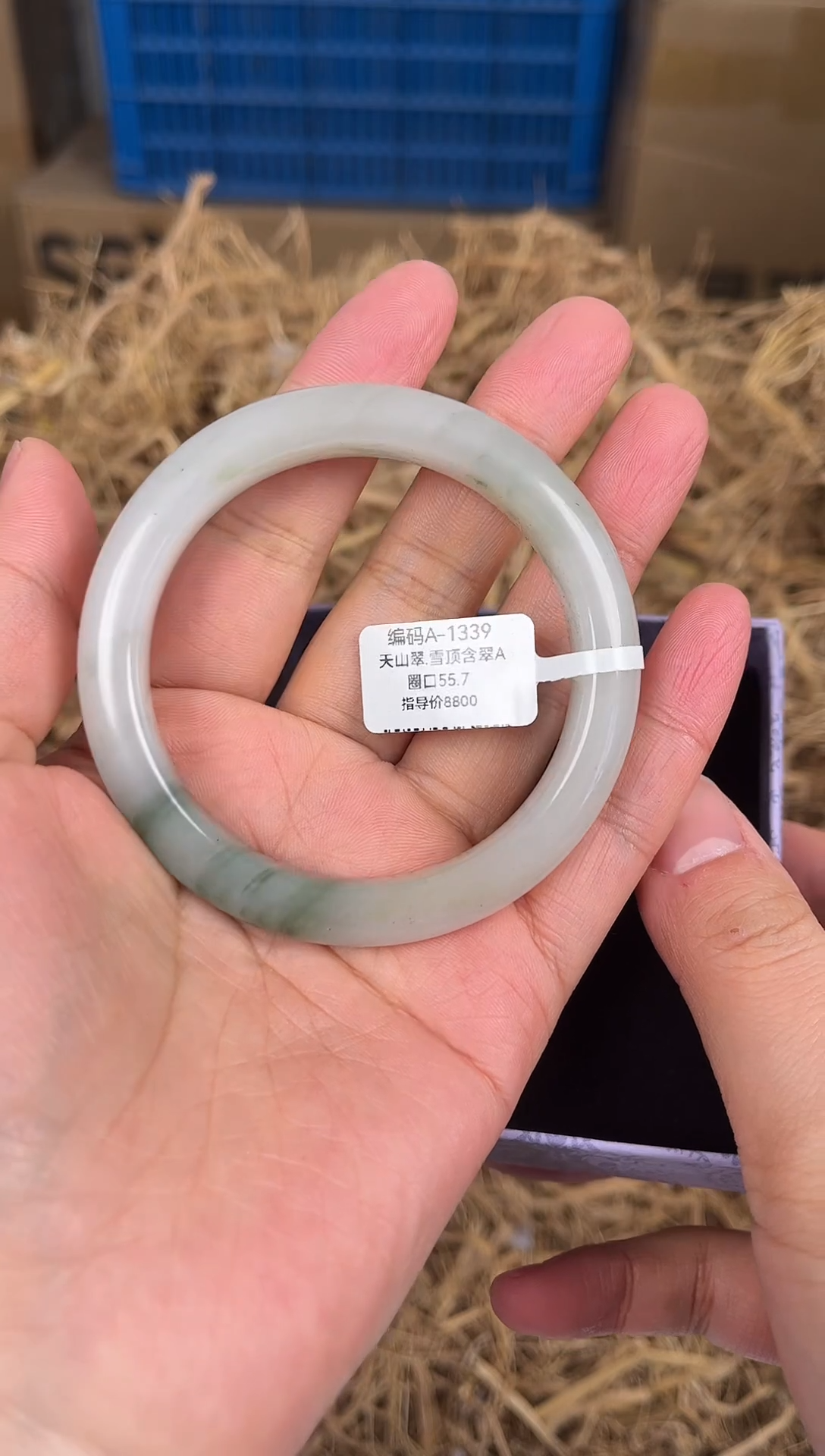 未镶嵌手镯石英质玉编码A1339