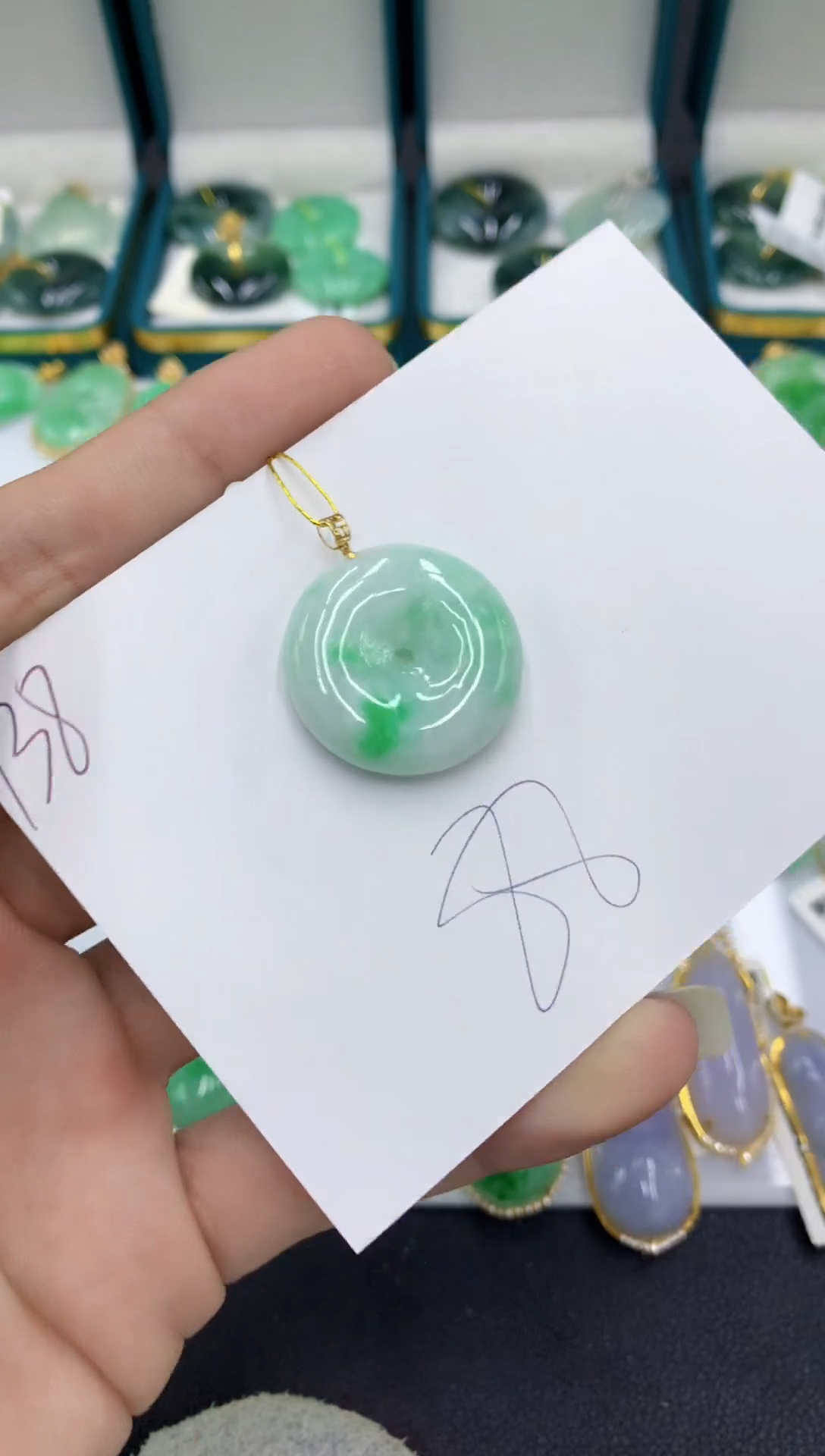 【闪购商品】翡翠颈饰18K金镶嵌翡翠