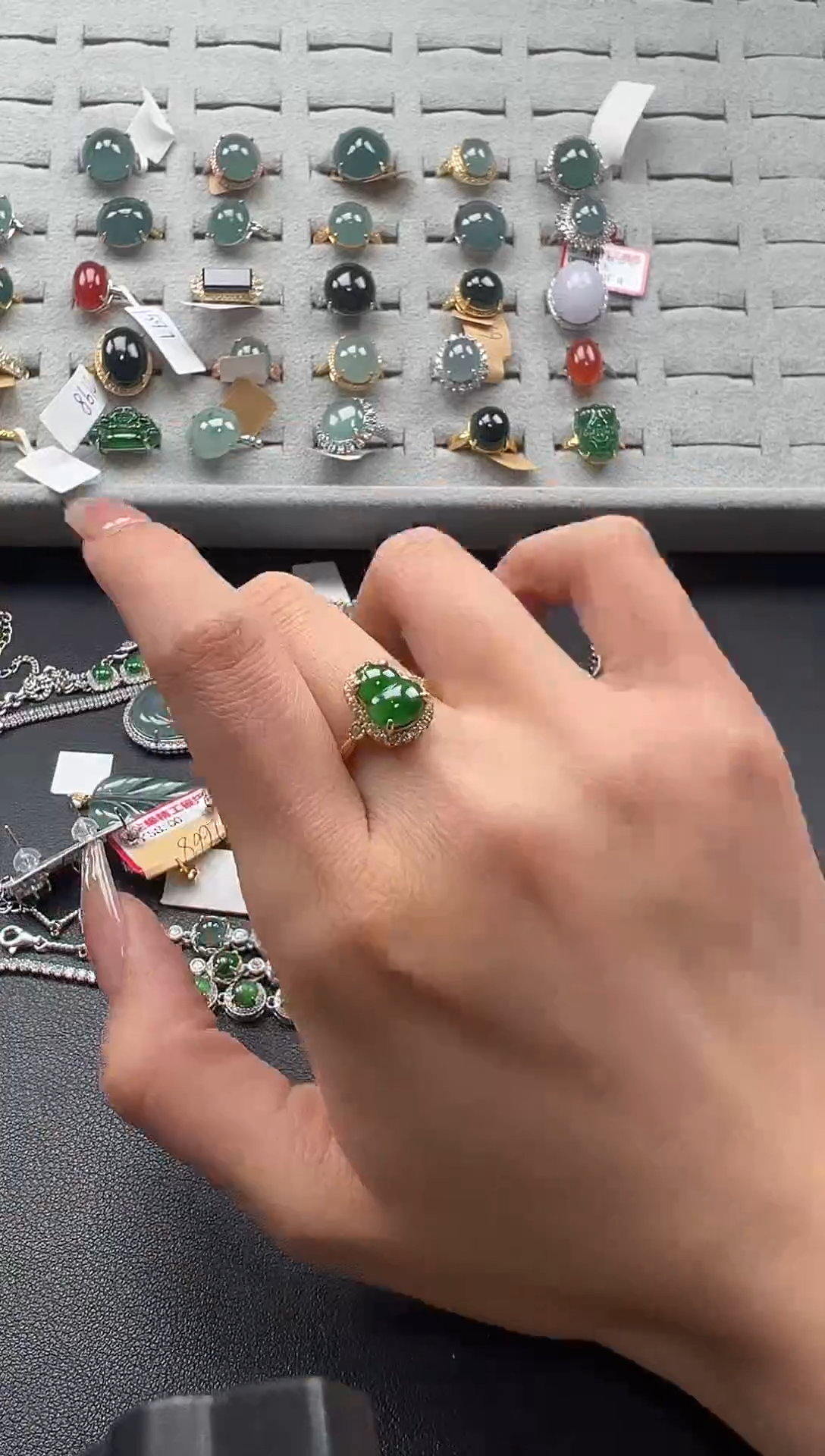 【闪购商品】翡翠戒指银S925镶嵌4567546