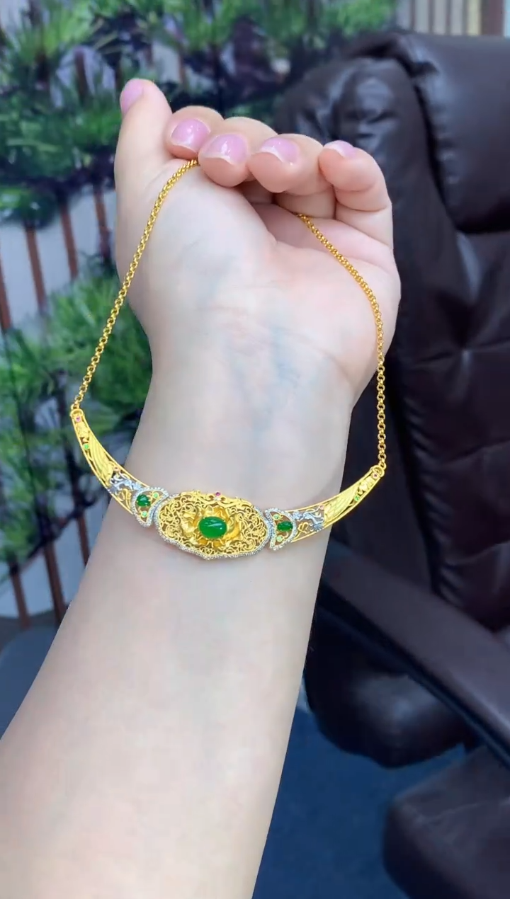 【闪购商品】翡翠颈饰18K金镶嵌828-中国好珍宝