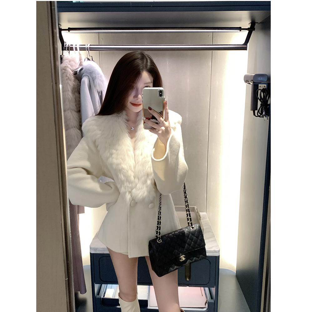 千山暮雪 2025秋冬新款千金感小香风毛呢纯欲气质百搭外套女