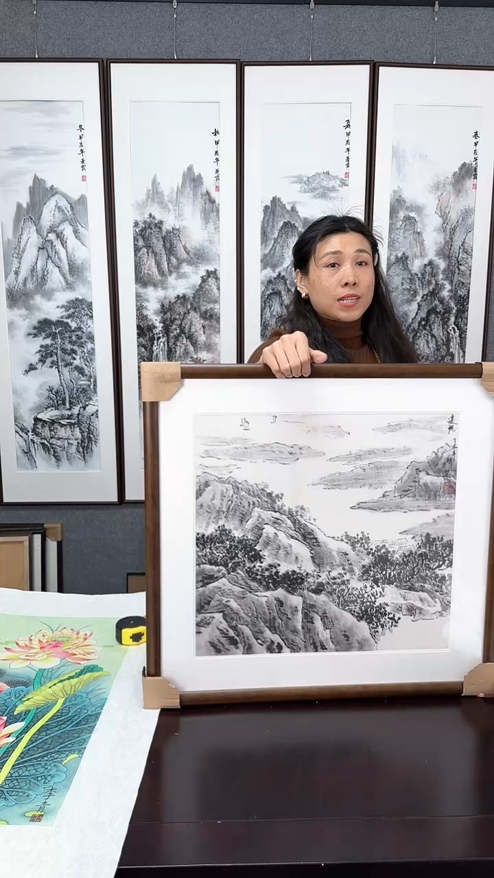 【闪购商品】国画山水实木装裱