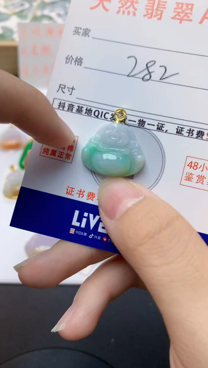 颈饰未镶嵌翡翠天然缅甸A货翡翠