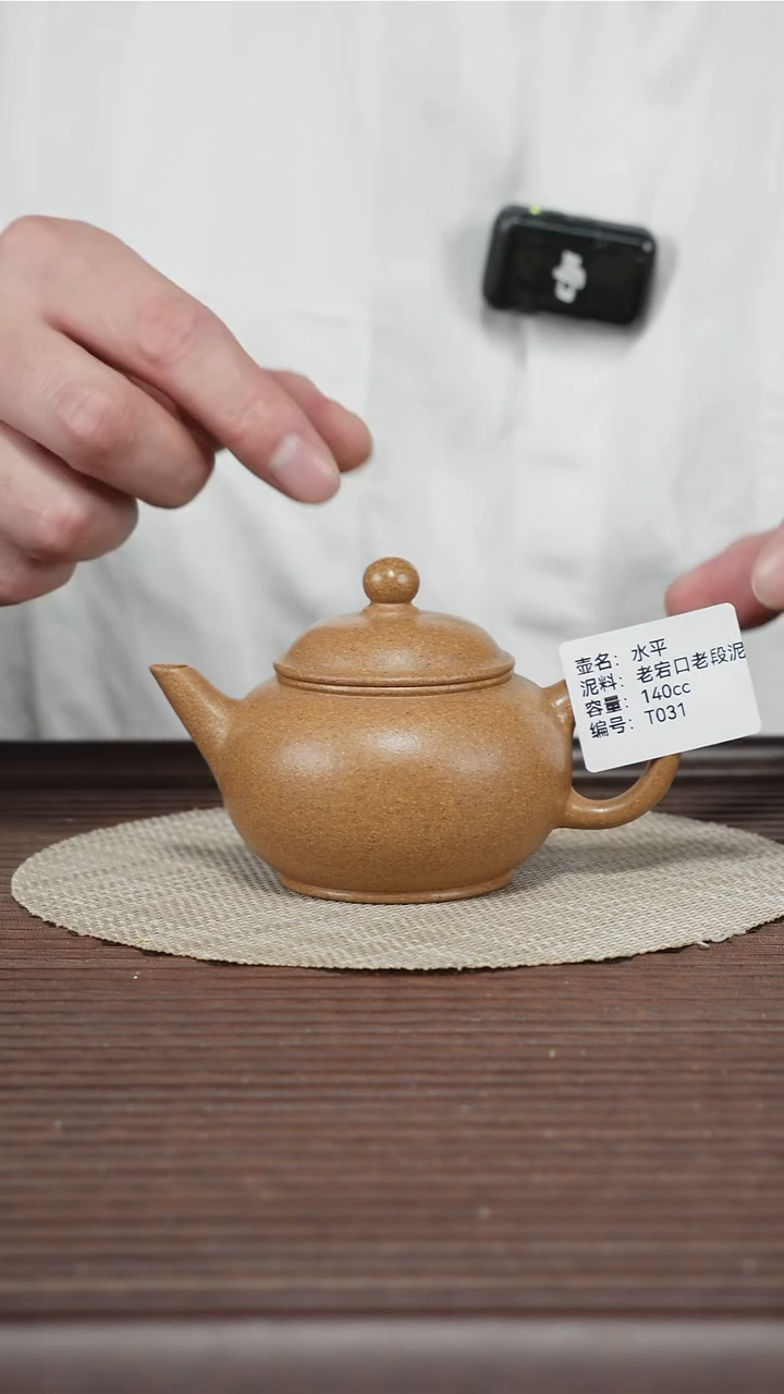 茶壶紫砂T031 老宕口老段泥 水平 140cc