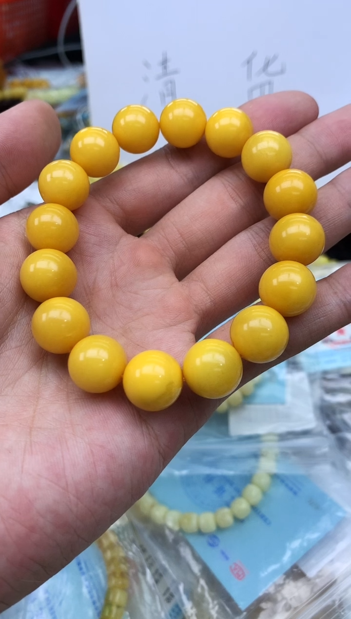 裸石蜜蜡未镶嵌手串卡13+