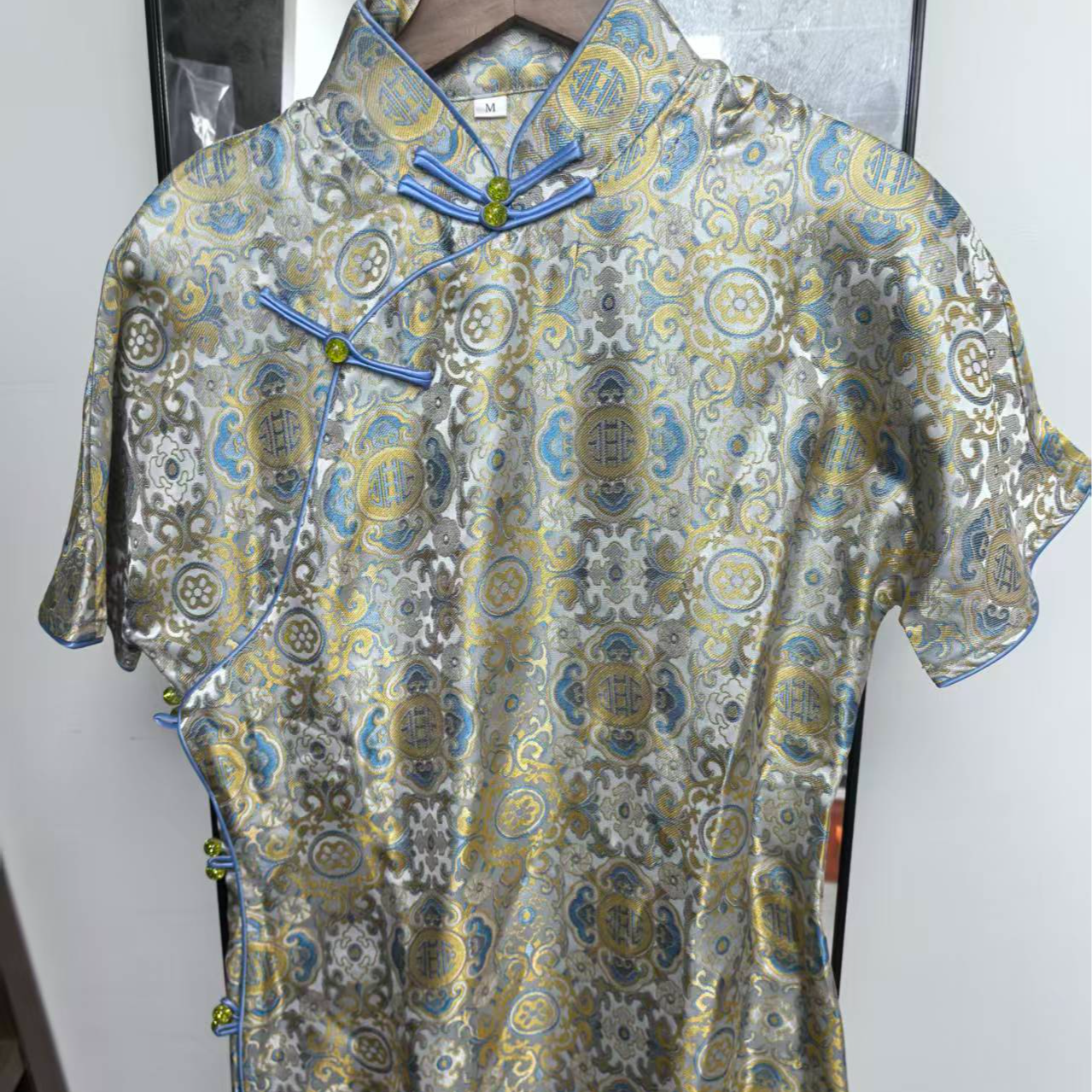 明慧 全开襟日常气质显瘦文艺优雅复古长款旗袍