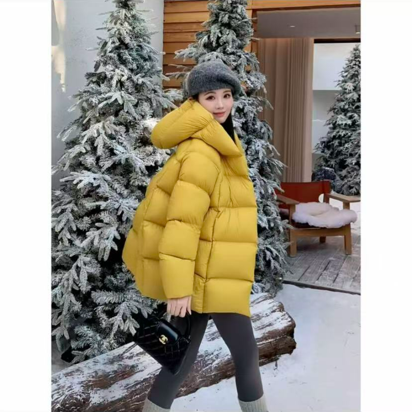 女款时尚羽绒服气质洋气休闲连帽短款加厚韩版泡芙保暖外套999