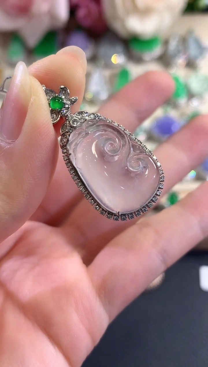 18K金镶嵌戒指翡翠d116  