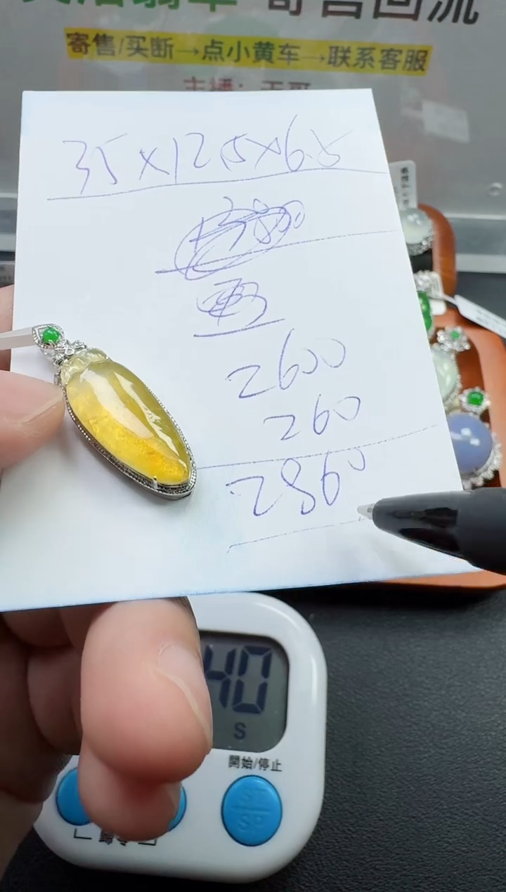 【闪购商品】翡翠颈饰18K金镶嵌寄售回流，不退不换