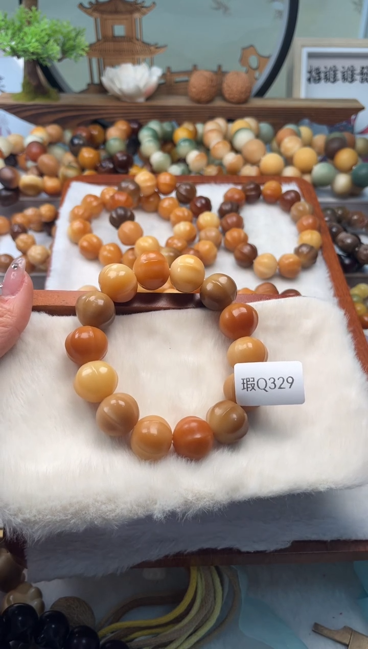 【闪购商品】菩提根/象牙果手串19+mm鲨鱼背一串瑕Q329