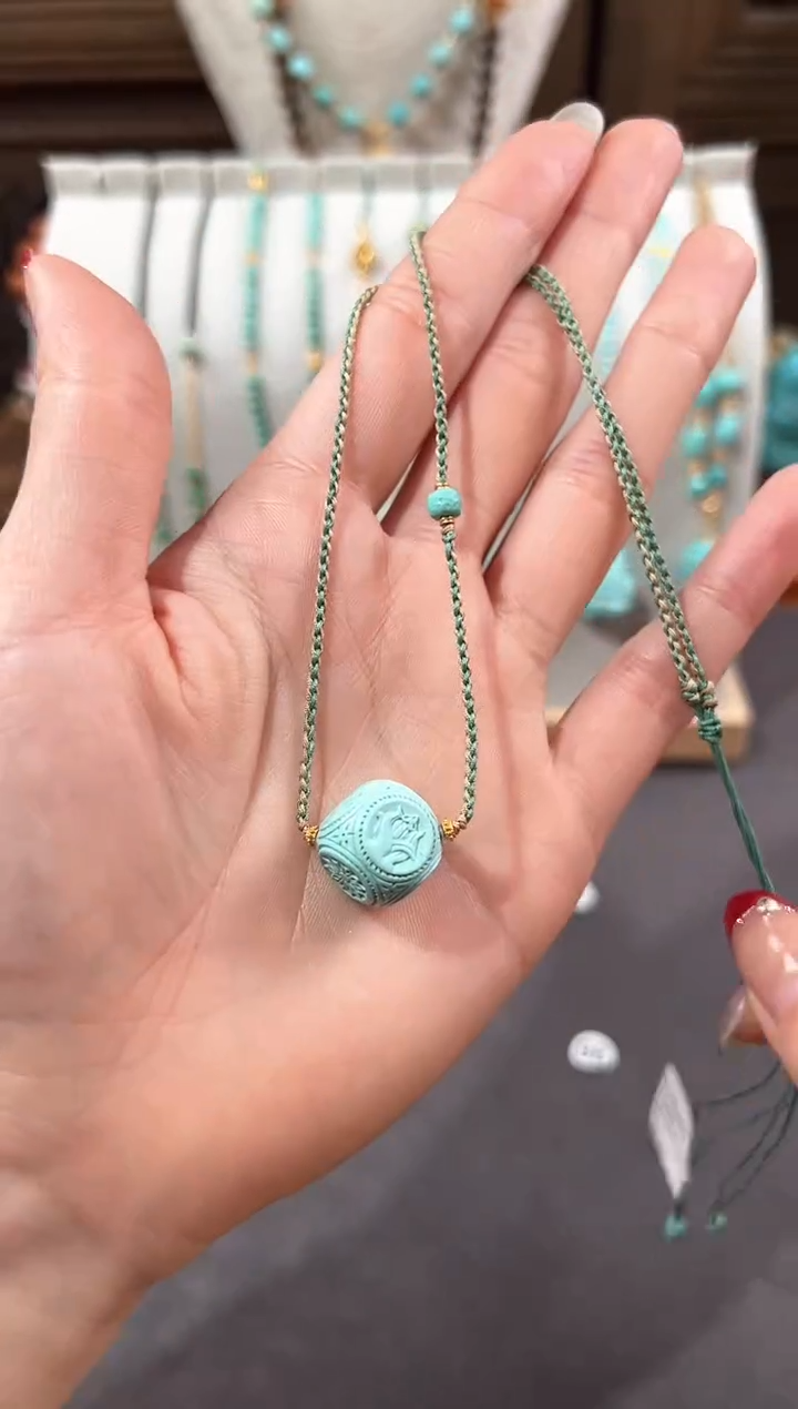 【闪购商品】绿松石颈饰18K金镶嵌绿松石项链