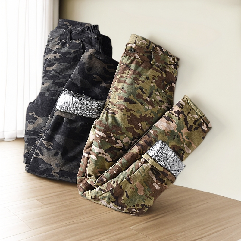 冬季棉裤热反射内胆男女保暖裤子户外防风防水长裤加厚干活劳保裤