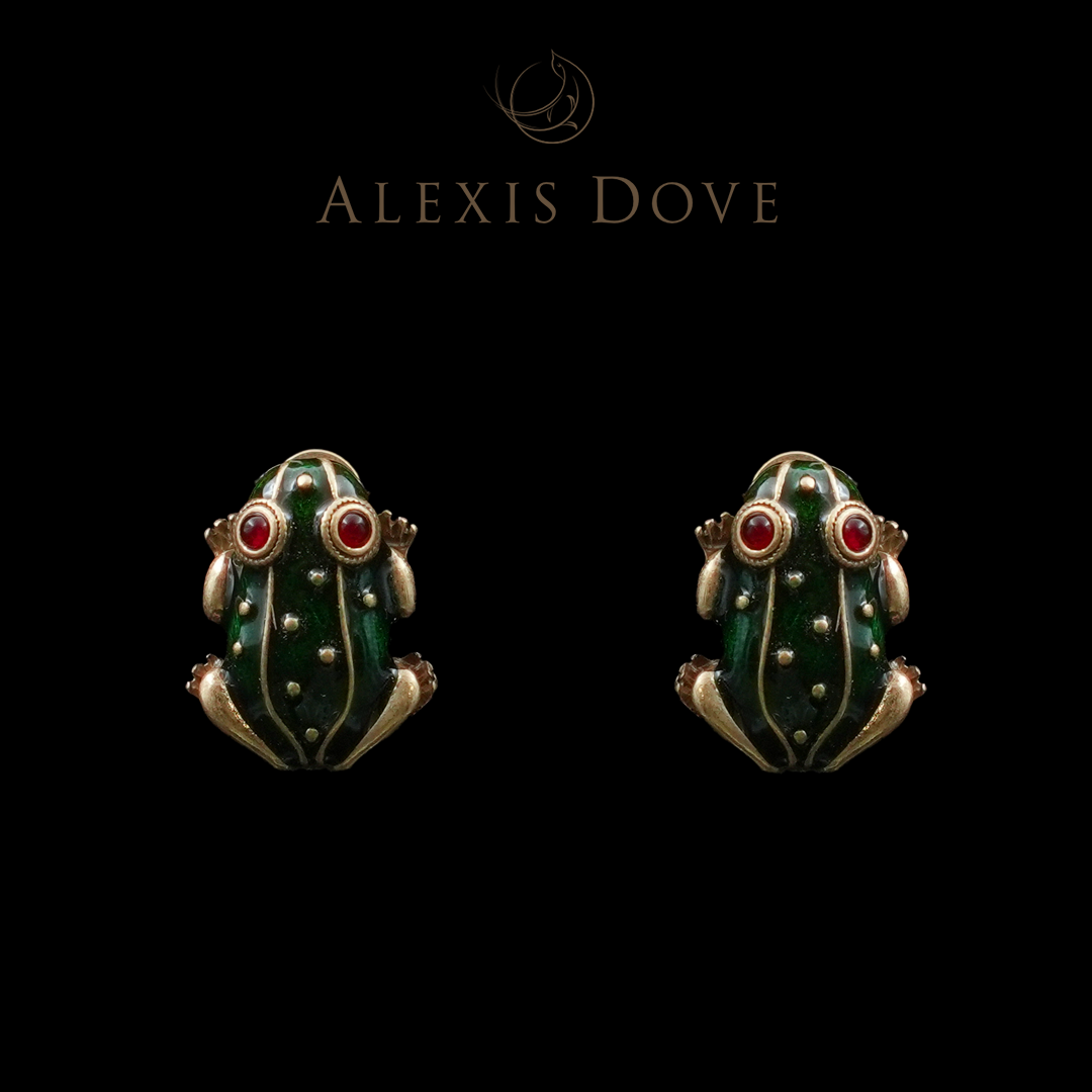 铜合金耳饰 【乐亿】欧美气质扑通扑通青蛙耳拍VI