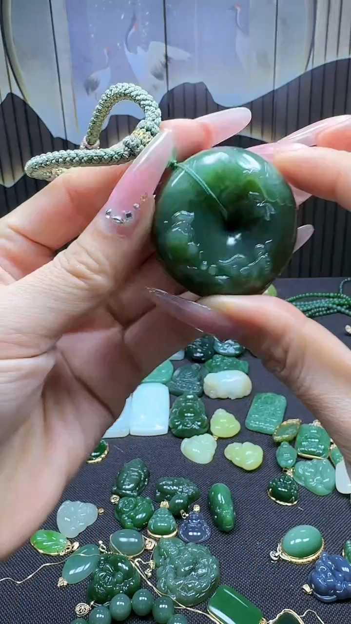 和田玉未镶嵌挂件1