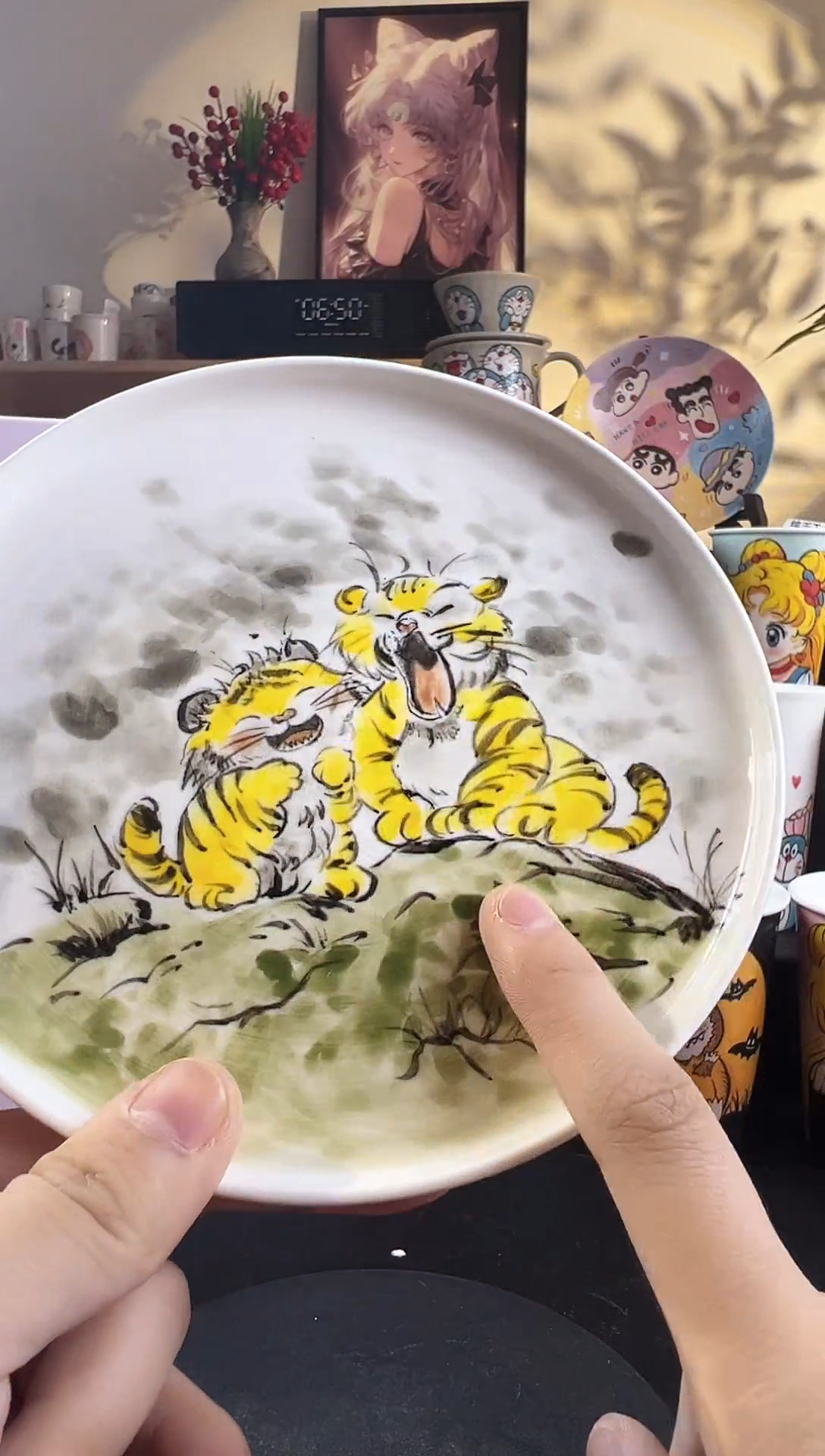 【闪购商品】摆件手工手绘陶瓷小杯杯