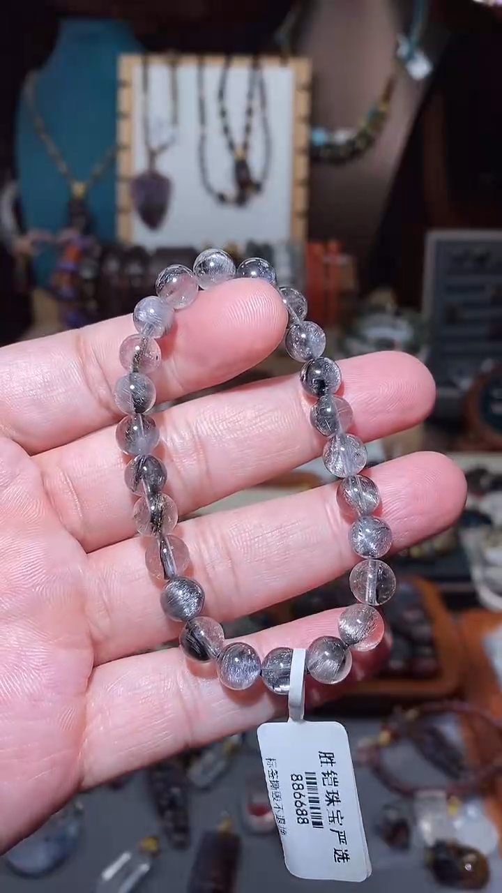 未镶嵌颈饰水晶黑银钛