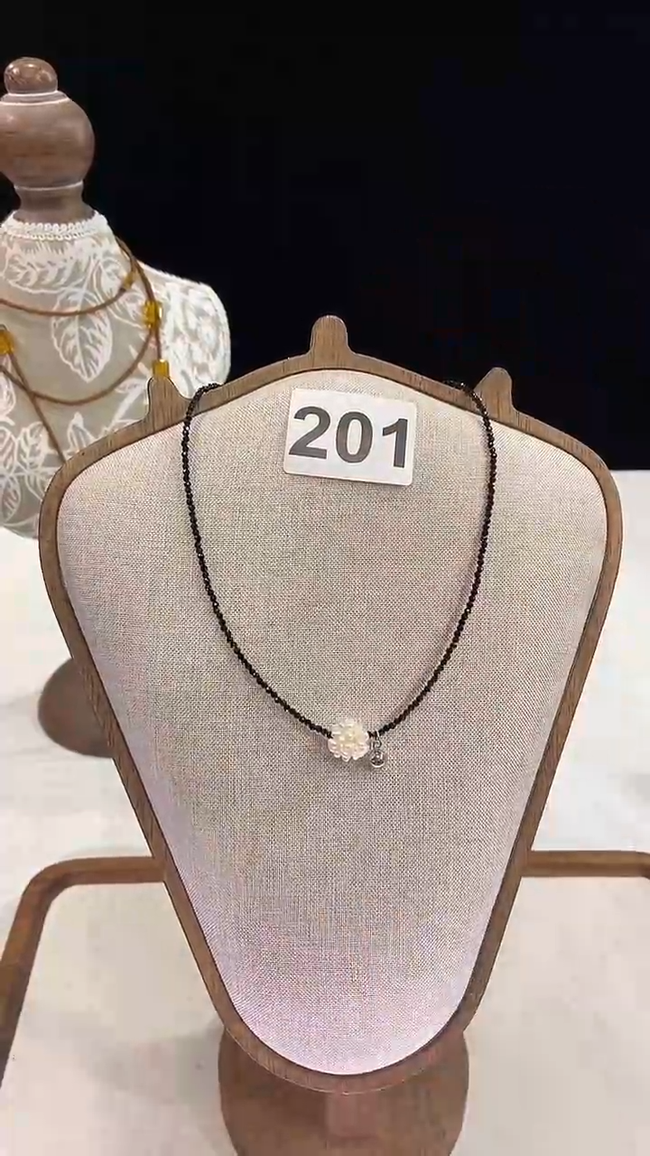 项链钛钢淡水珍珠201