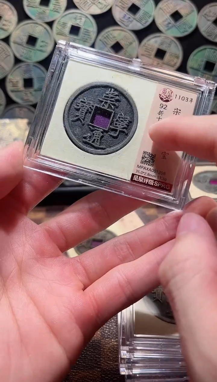 铜A201觅泉白铜崇宁通宝版别(斐)92