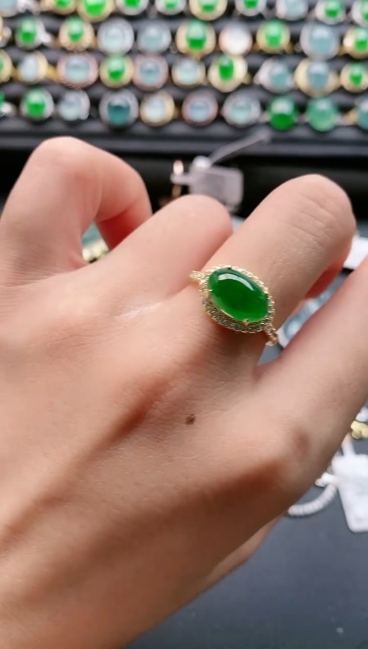 【闪购商品】翡翠戒指银S925镶嵌11111111