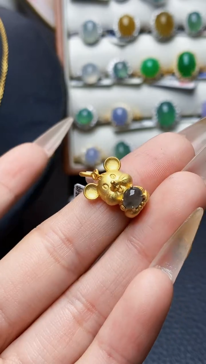 银S925镶嵌戒指翡翠1128