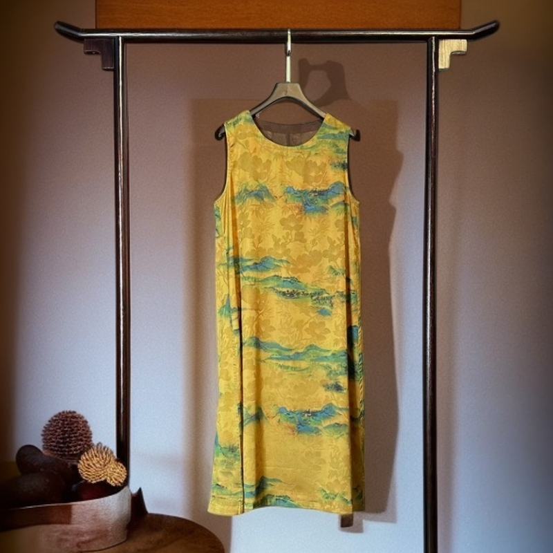 25款新中式国风桑蚕丝背心裙连衣裙中老年女装宽松时尚舒适