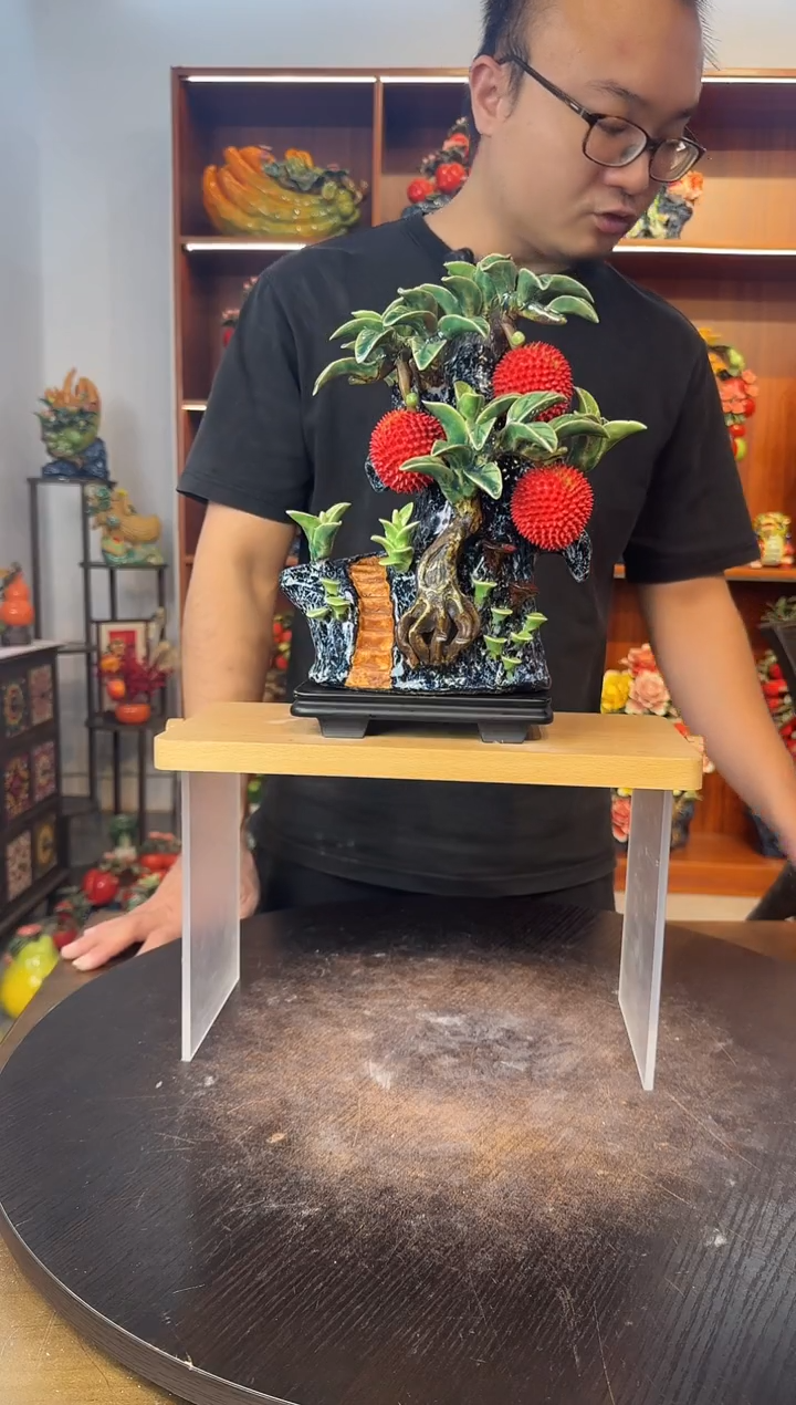 陶瓷步步高三粒荔枝