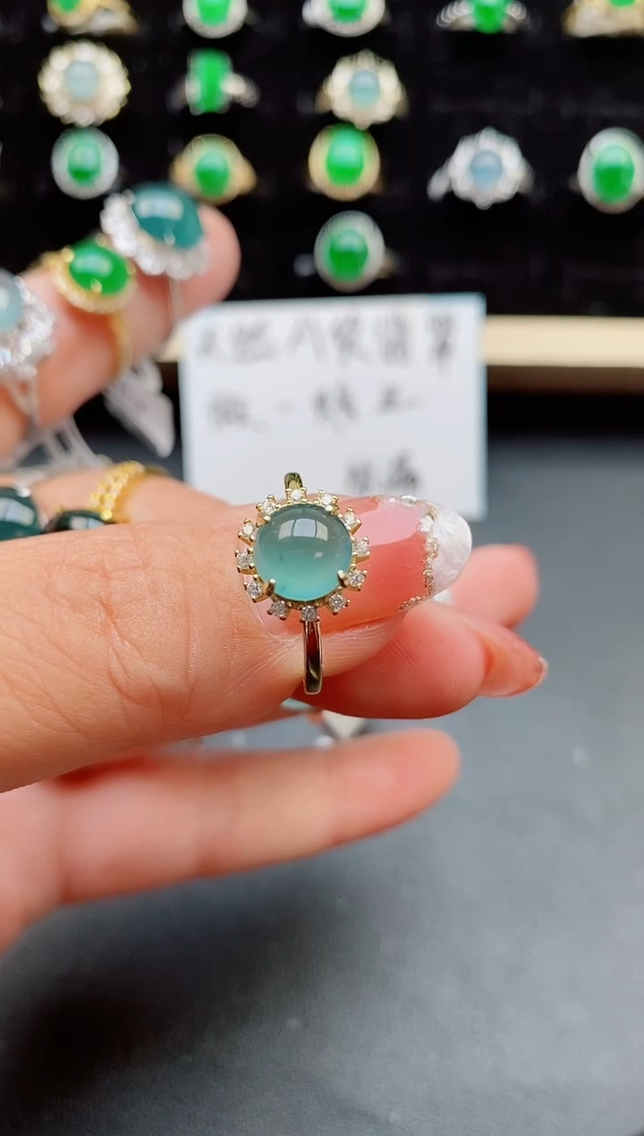 【闪购商品】翡翠戒指银S925镶嵌508050