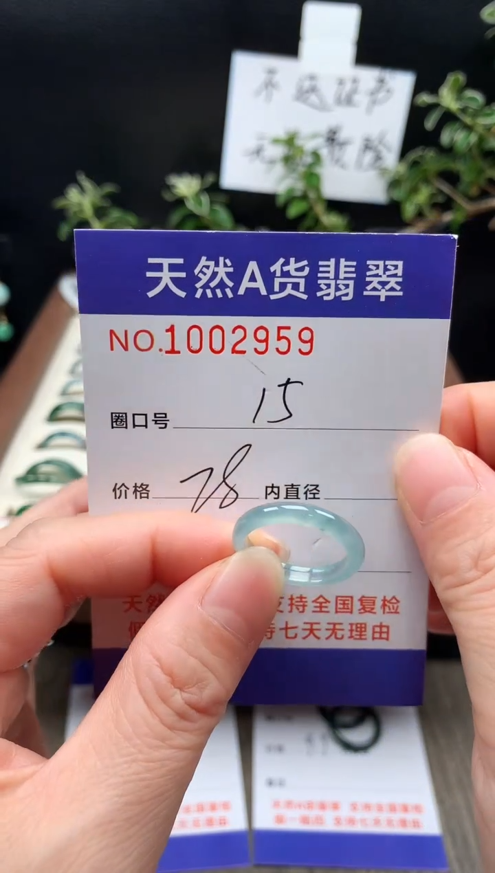 未镶嵌戒指翡翠15#
