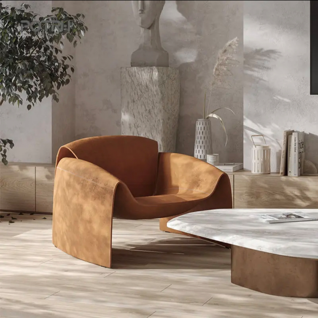 小香风螃蟹椅沙发设计师单椅单人沙发轻奢高端休闲椅客厅