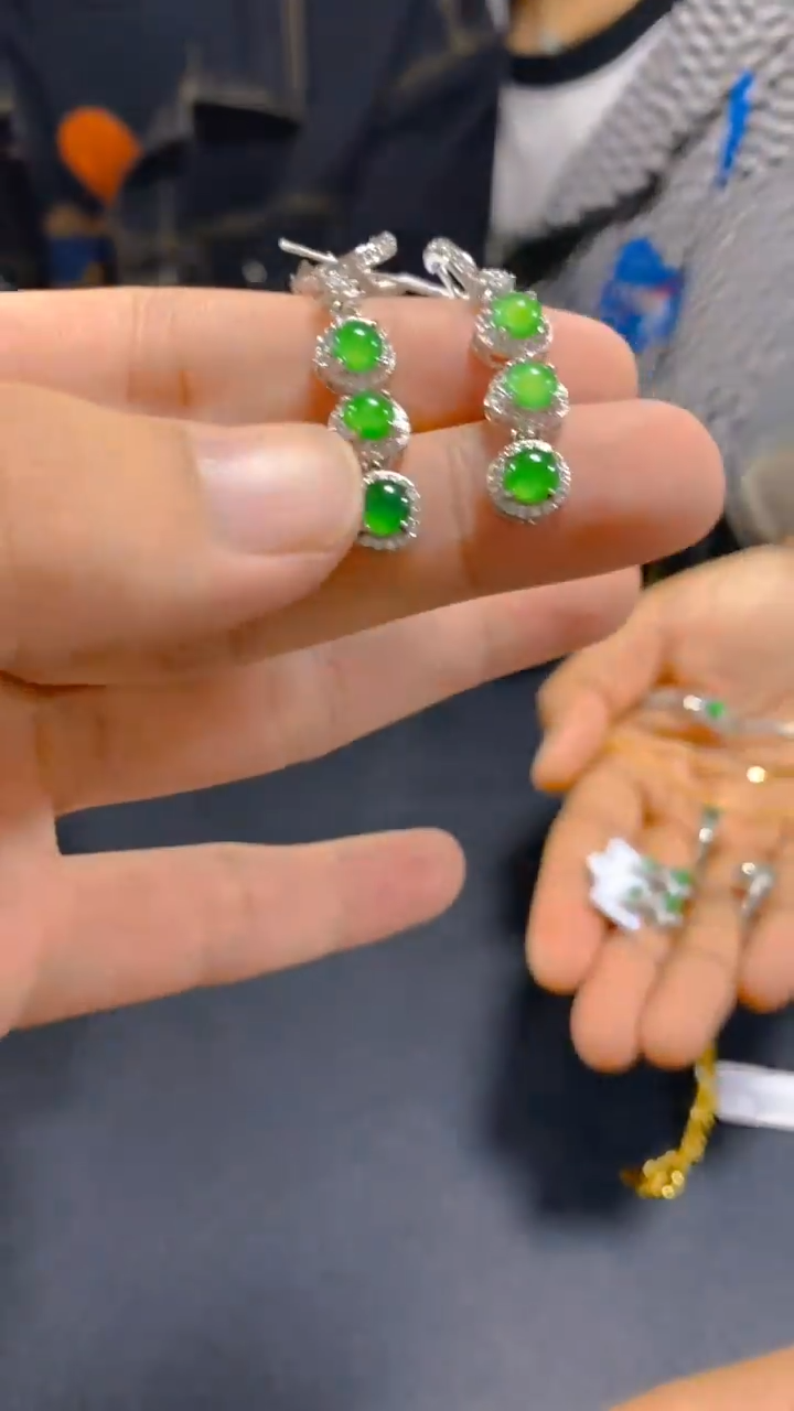 【闪购商品】翡翠耳饰未镶嵌0850073555多样性发其一