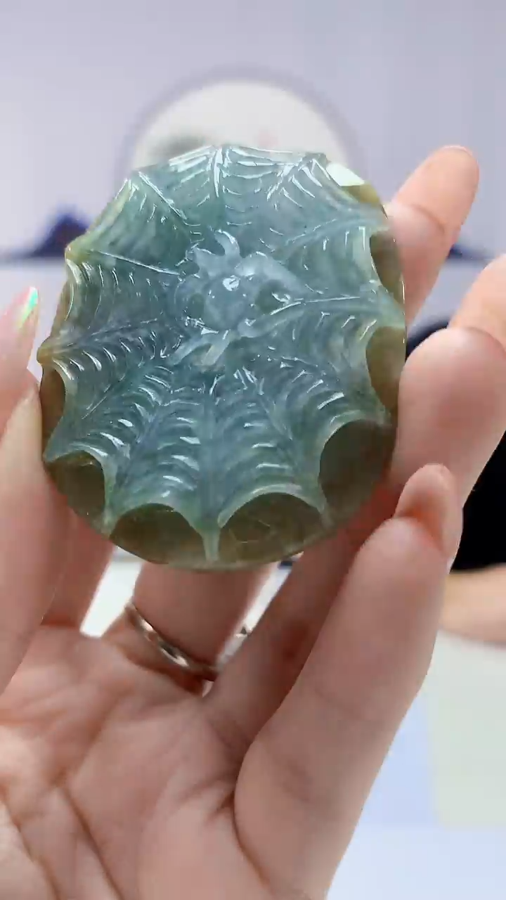 【闪购商品】定制翡翠未镶嵌5152DD-毛货挂件63