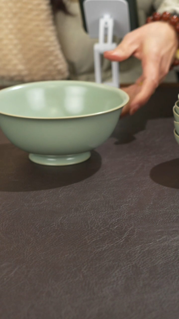 瓷宣宝汝瓷原矿原釉手工作品