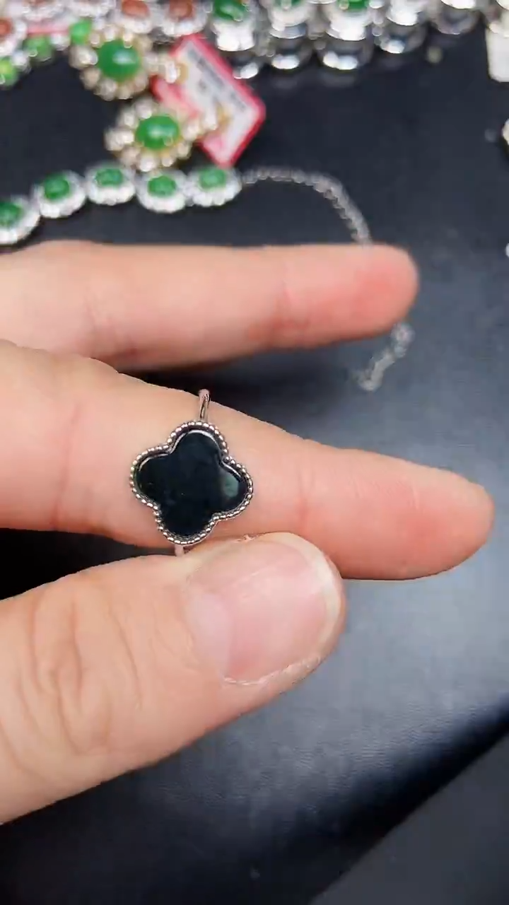 银S925镶嵌戒指翡翠1840