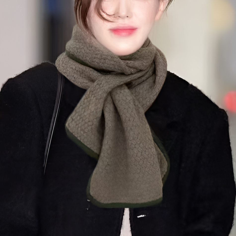 山羊绒针织麦穗纹穿插款125*25长巾女款围巾搭配披肩外搭秋冬保暖