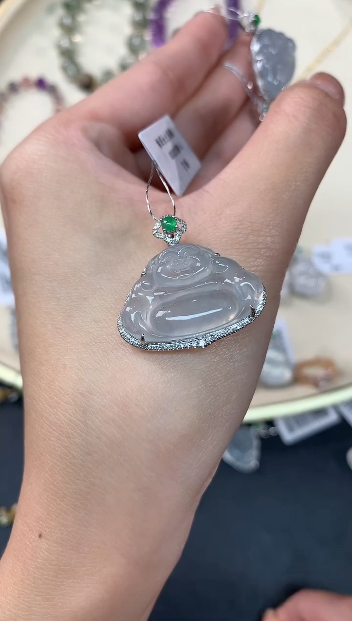 【闪购商品】翡翠吊坠(不含链)18K金镶嵌吊坠多样性发其一A261|