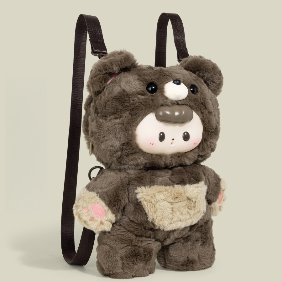 CHRONOS&KAIROS送女生生日礼物敲可爱小熊双肩包女高颜值公仔书包