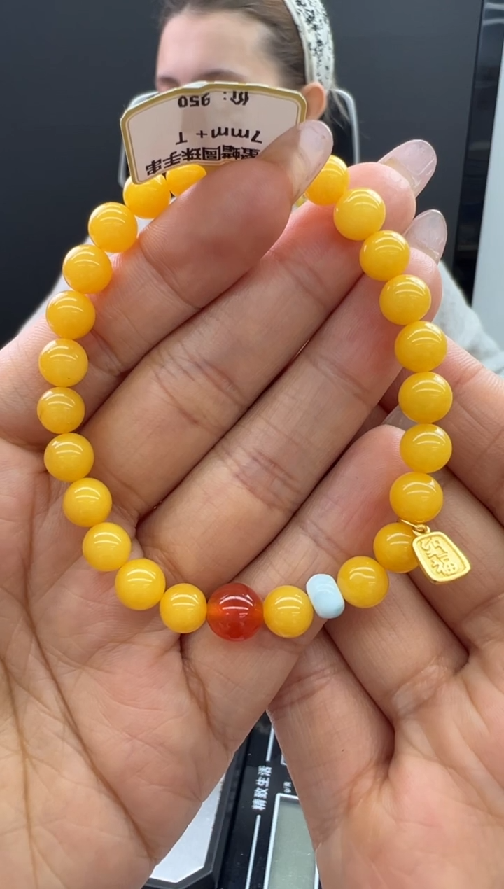 【闪购商品】琥珀手链未镶嵌30秒拍号