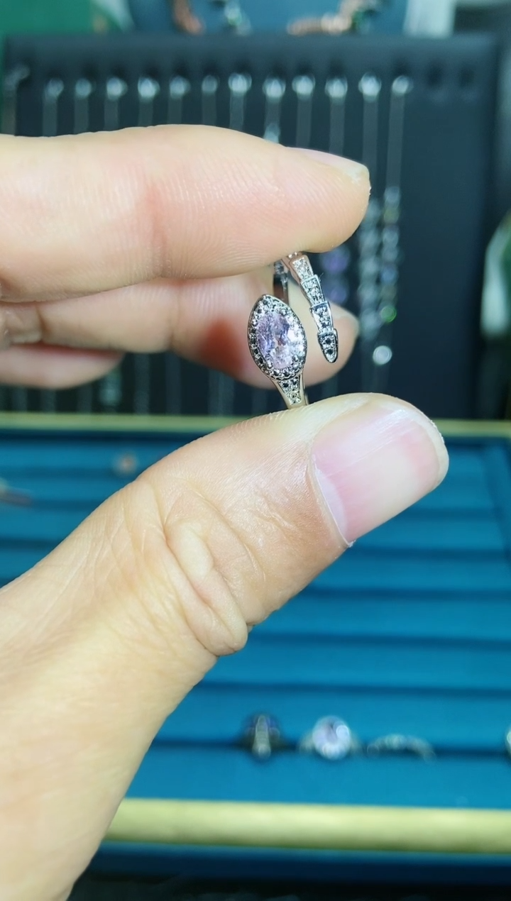 【闪购商品】碧玺戒指银S925镶嵌11212