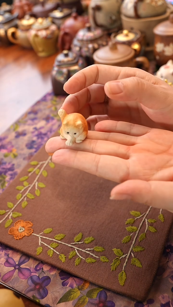 茶壶紫砂迷你小猫咪