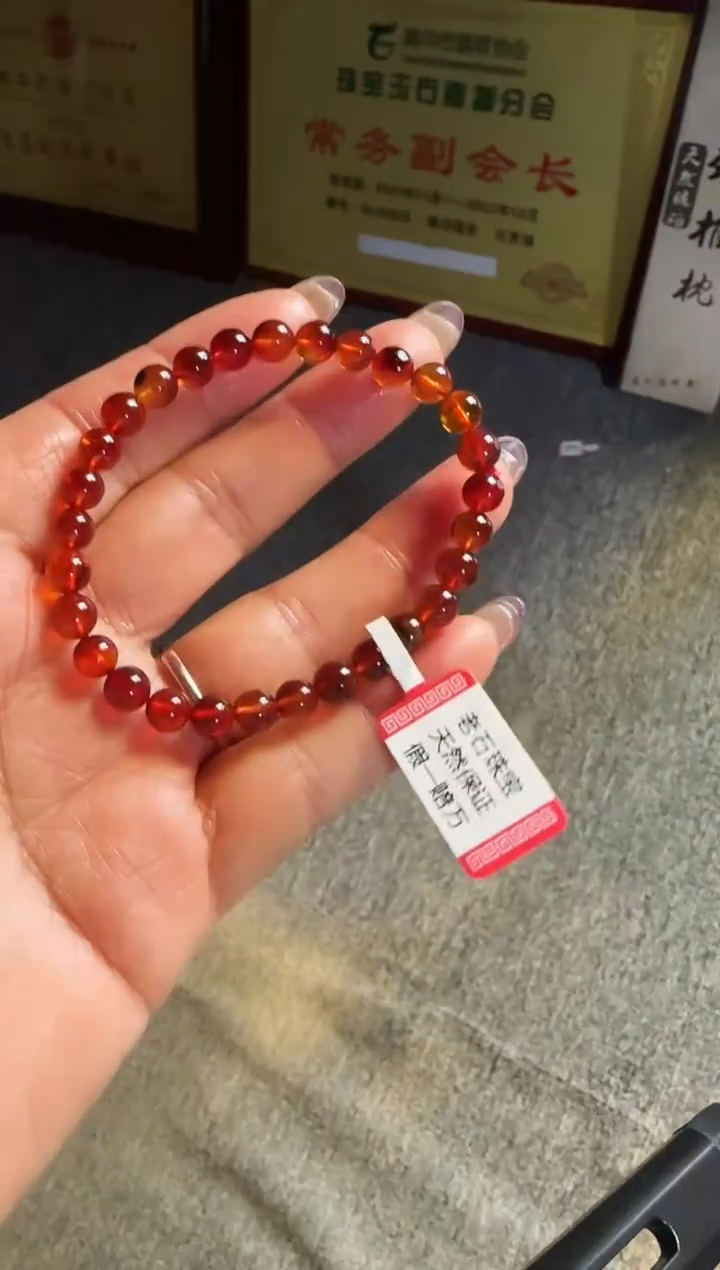 手串琥珀未镶嵌#31缅甸琥珀血珀手串6mm