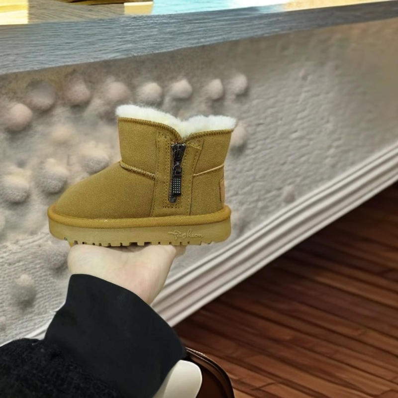 【2025冬季新款】2518 潮牌男女童大棉加厚防踢撞雪地靴防滑软底