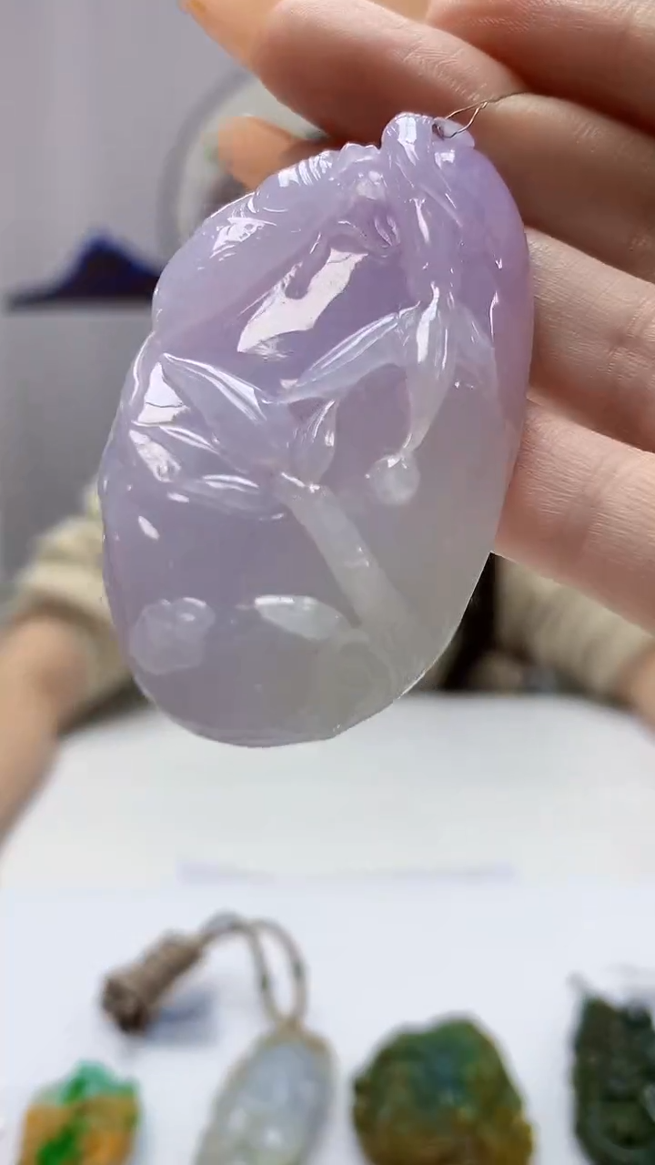 【闪购商品】定制翡翠未镶嵌0405DD-毛货挂件117