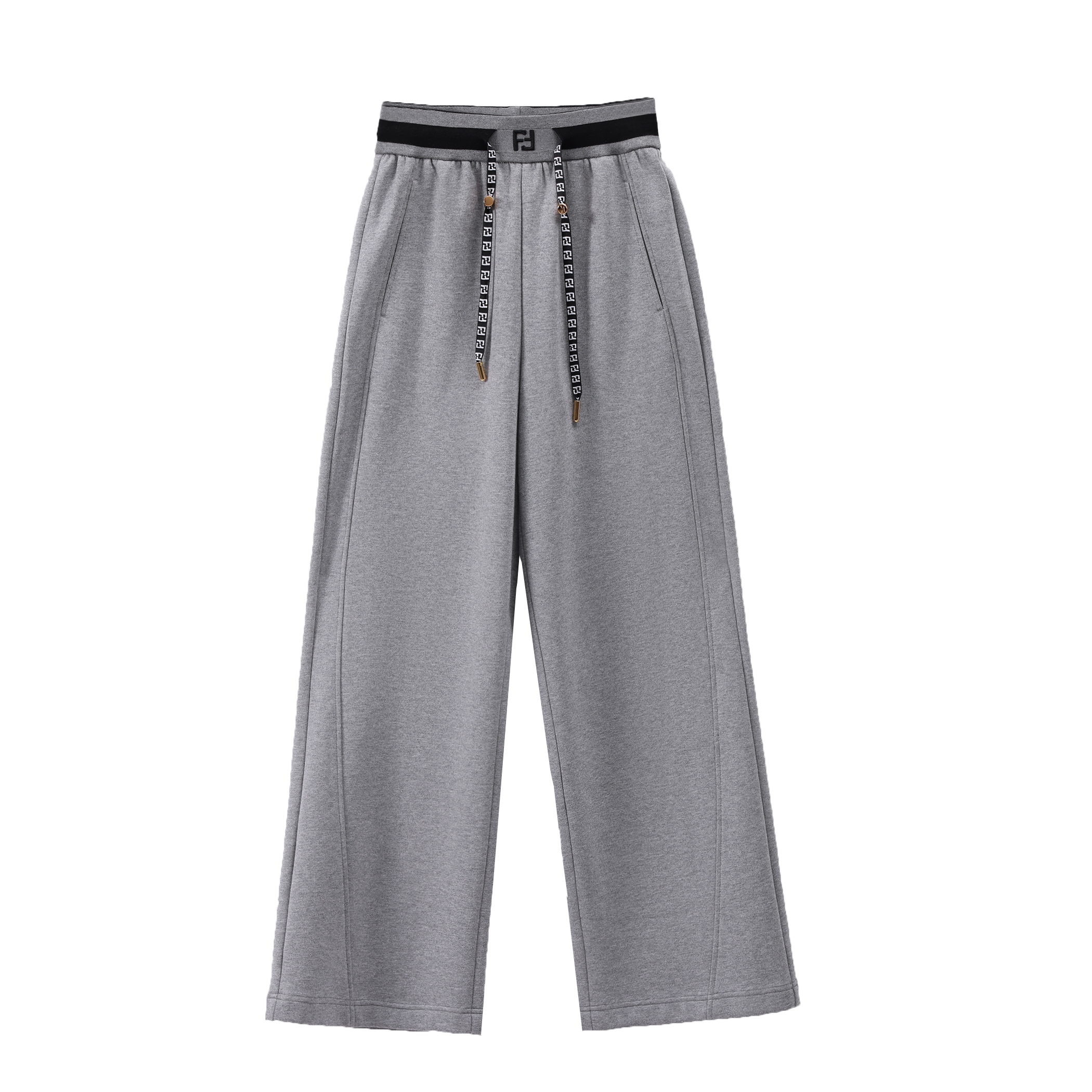 FENDILOR阔腿裤高腰休闲裤直筒裤宽松秋冬时尚长裤D505H726351B