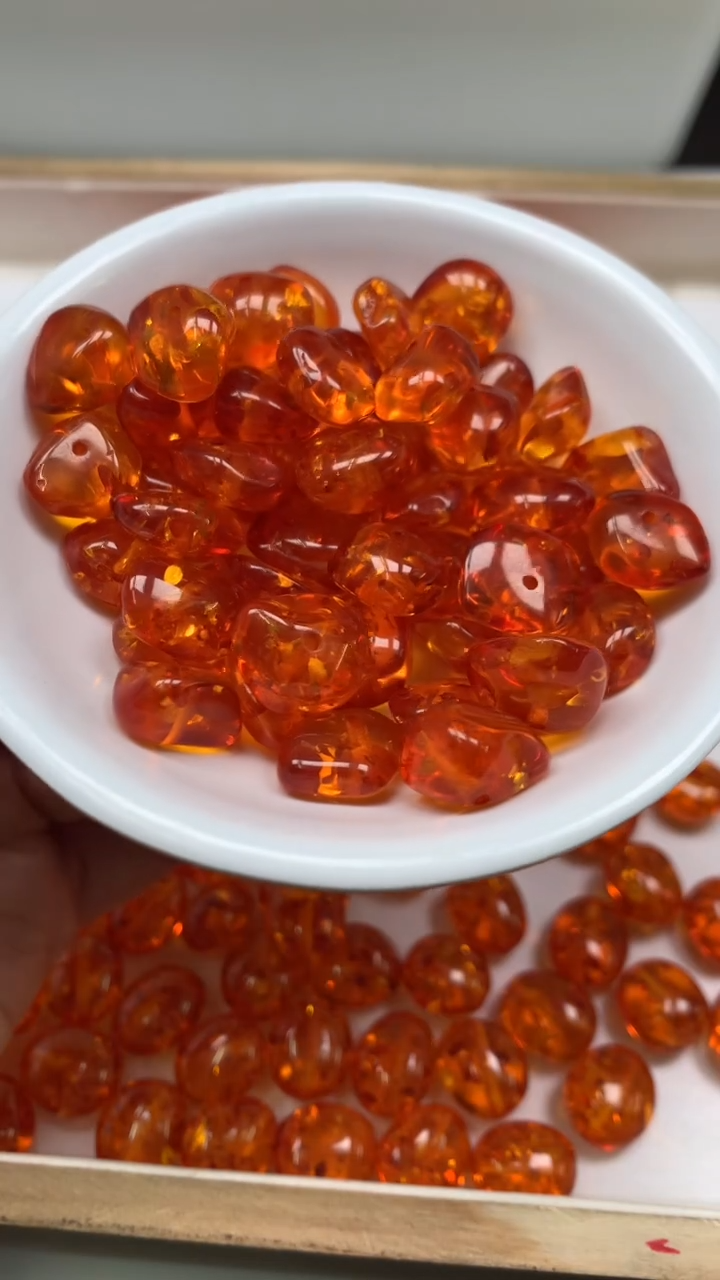 裸石琥珀未镶嵌C941 花珀 随型9*13mm10个5元