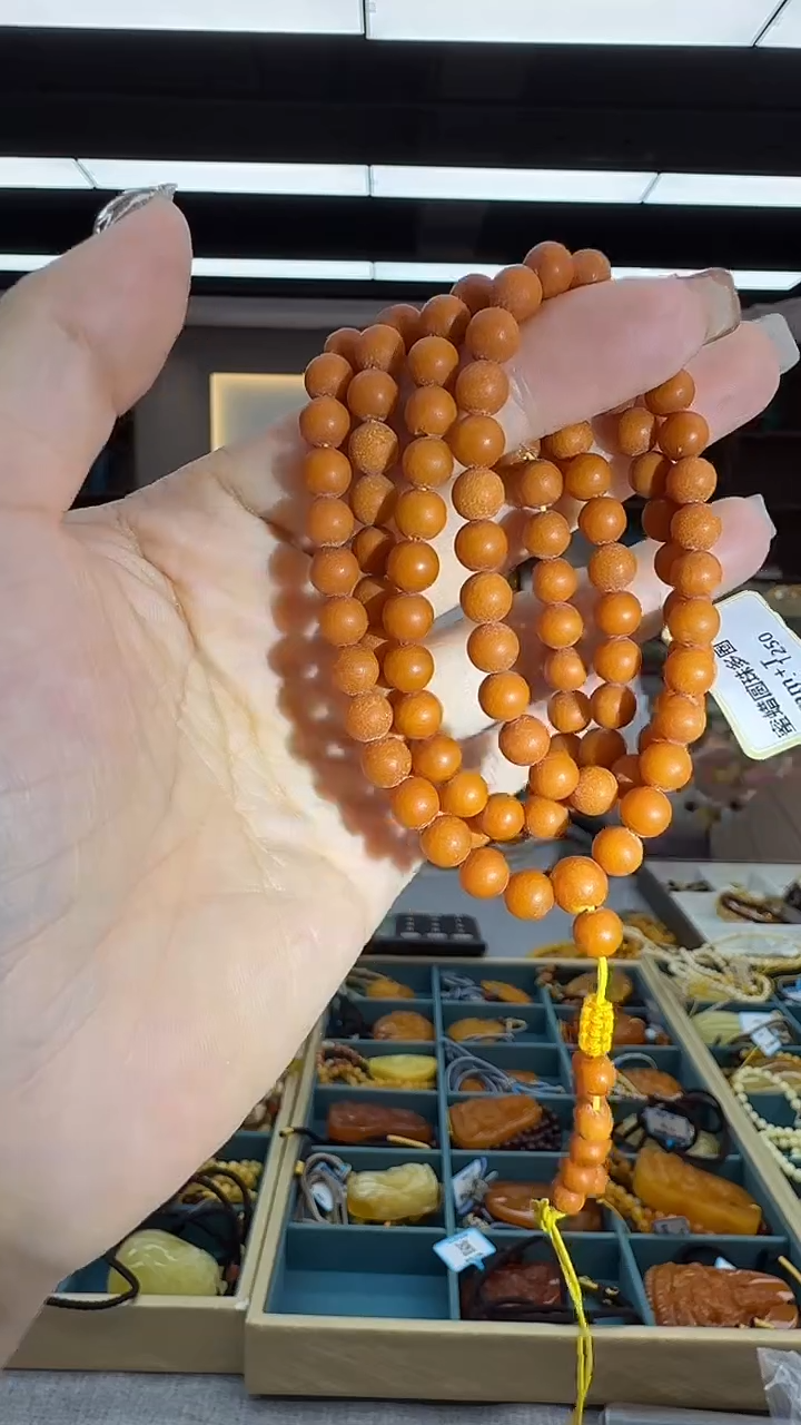琥珀颈饰未镶嵌190秒拍号 假一罚三 6mm